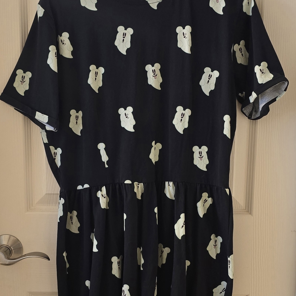 Black Dress with Ghost Print